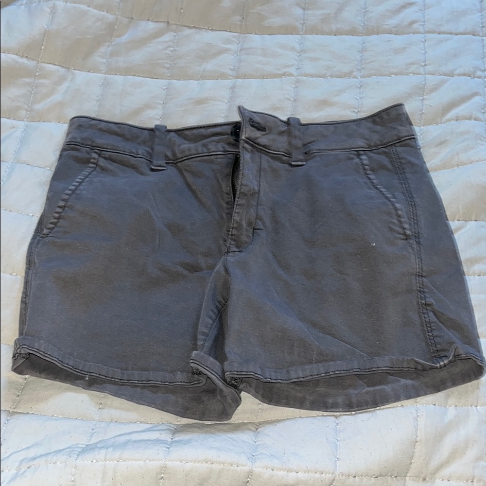 AEO Midi Twill Super Stretch Grey Shorts